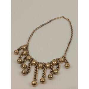 1960's gold overlay tassle chain necklace